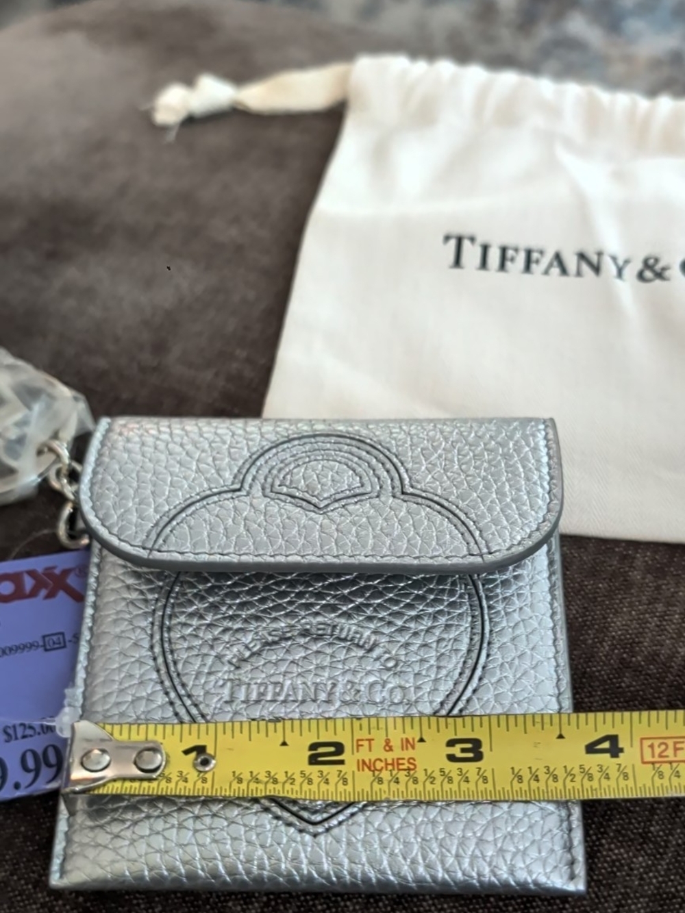 Tiffany & Co. Silver Heart Leather Pouch - Picture 3 of 3